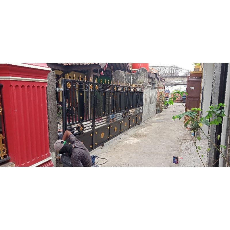 Pagar Pintu Gerbang Minimalis Full Aksesoris 2