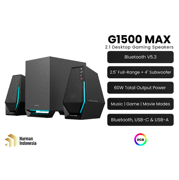 Edifier EDIFIER 2.1 Desktop Gaming Speakers G1500 MAX