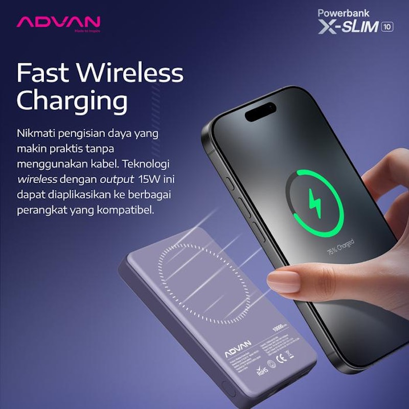 ADVAN Wireless Powerbank X-Slim 10 4