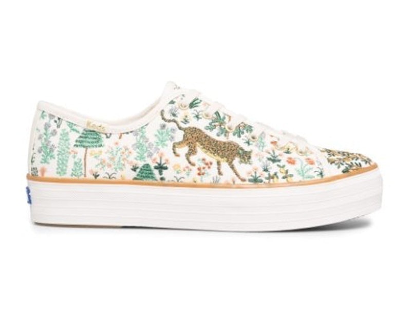 Women's Keds x Rifle Paper Co. Triple Kick Menagerie Embroidered 1
