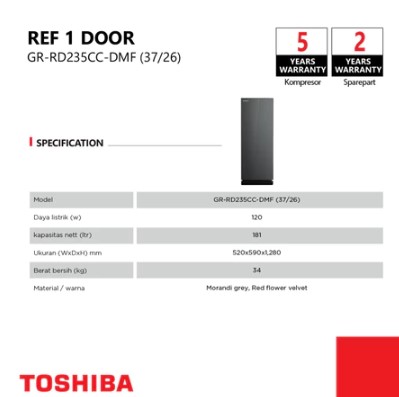 Toshiba Kulkas 1 Pintu 4