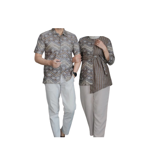 Brawee Batik Couple Rang Rang Abu