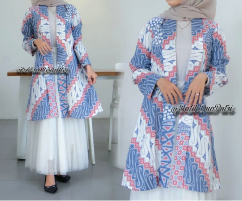 Batik Dua Putri Blazer Batik Wanita Modern 4