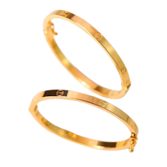 Gelang Emas Anak Bulat Pipih