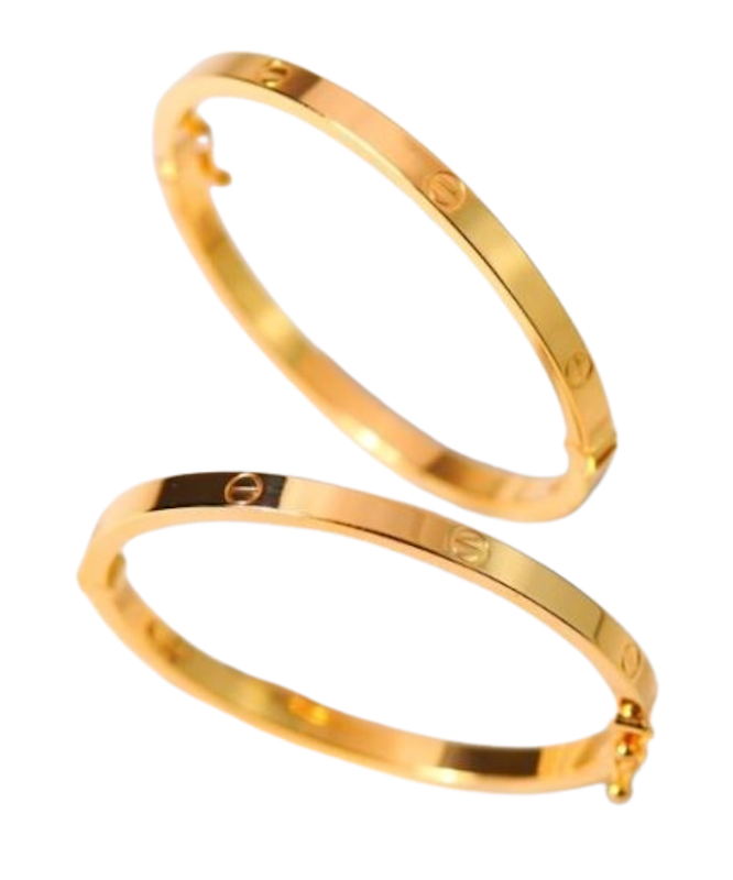 Gelang Emas Anak Bulat Pipih 1