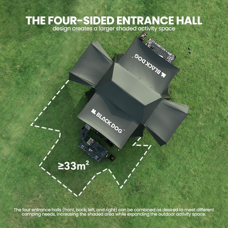 Blackdog 2 Room & 4 Hall Automatic Tent 5