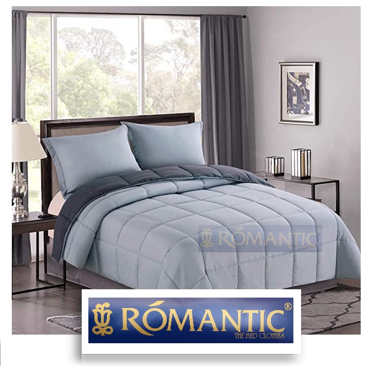  Romantic Two Tone Bedcover Sprei Set 180x200