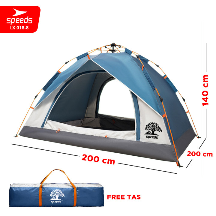 Speeds Indonesia Speeds Tenda Camping 4 Orang Tenda Otomatis Model Piramid  LX 018-08