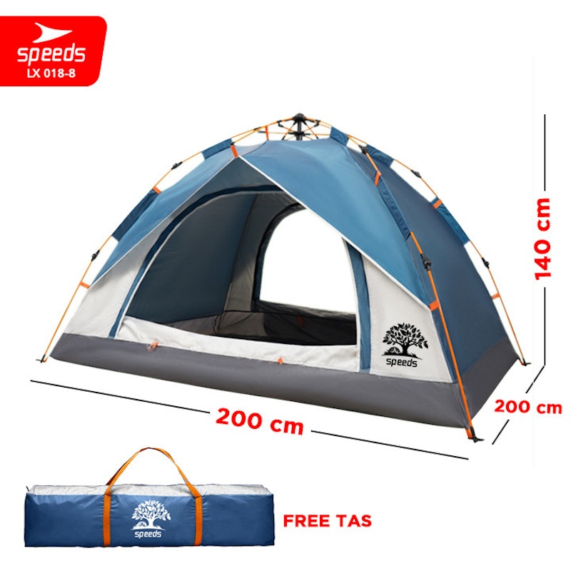 Speeds Tenda Camping 4 Orang Tenda Otomatis Model Piramid LX 018-08