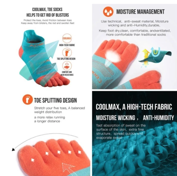 Aonijie Indonesia Aonijie Running Toe Socks E4801
