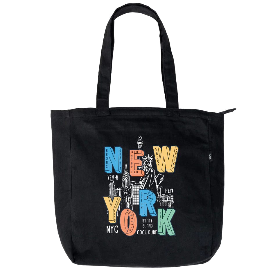  Flade Studios Totebag Kanvas Hitam City Series
