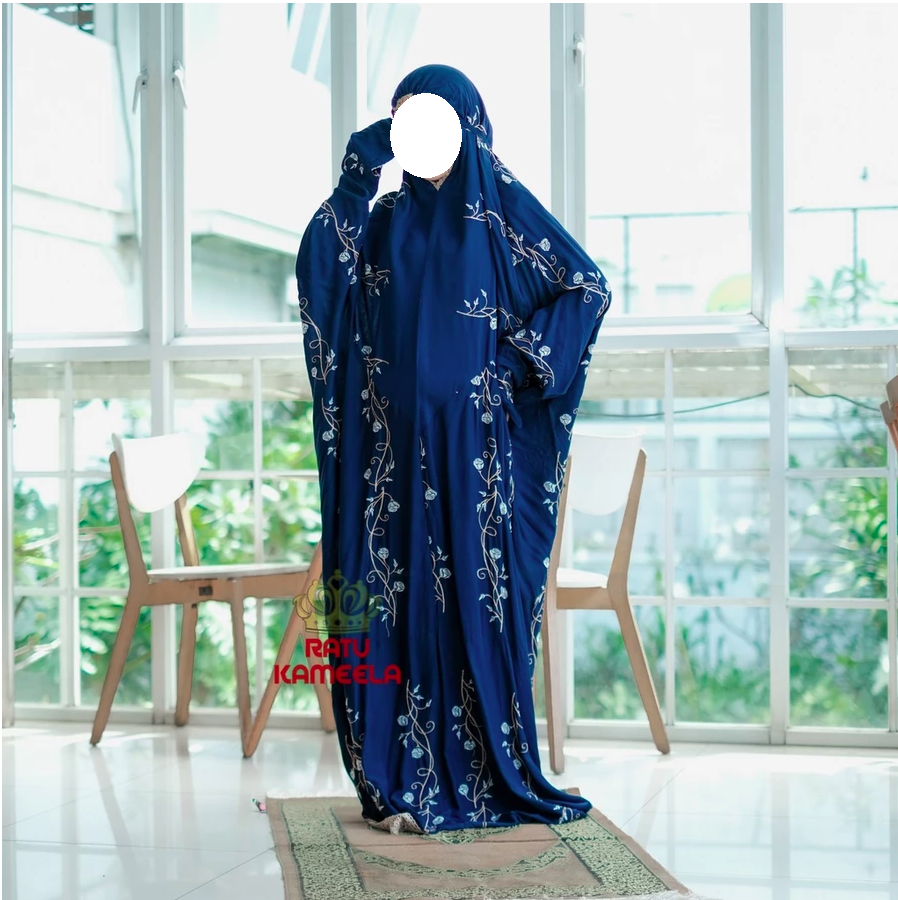  Ratu Kameela Mukena Terusan Bordir Teratai Tulip