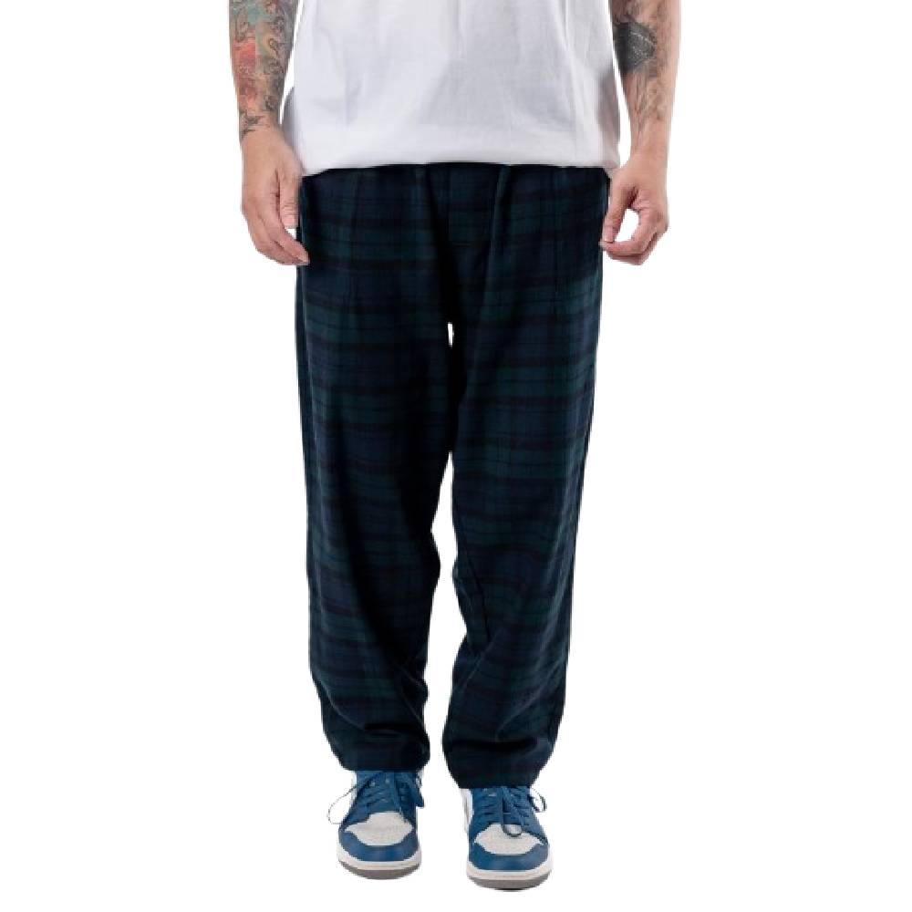 Jane Frey Celana Baggy Tartan Navy Green  ｜ 8224