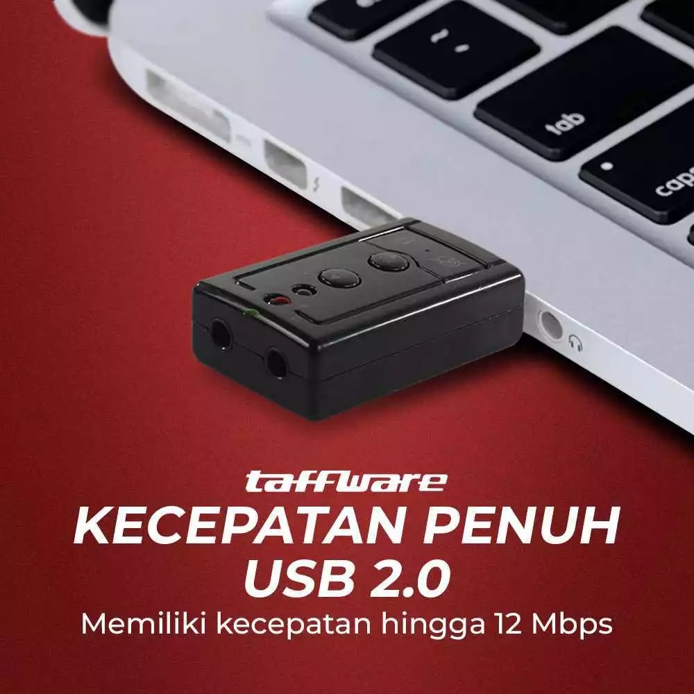 Jakarta Digital Nusantara Taffware USB 7.1 Channel Sound Card Adapter TC-03