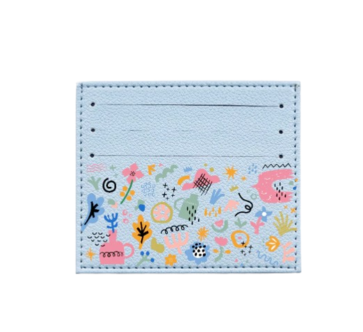 Cartex Blanche Card Holder Flower Doodle