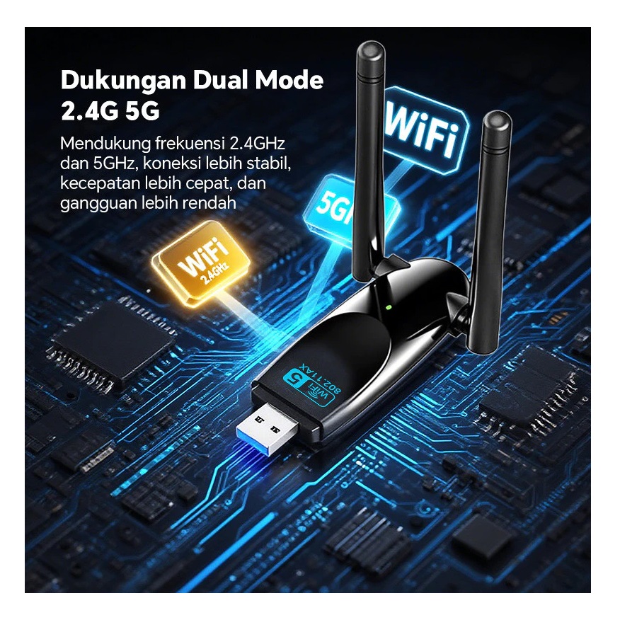  MANU USB WiFi Adapter 1800Mbps