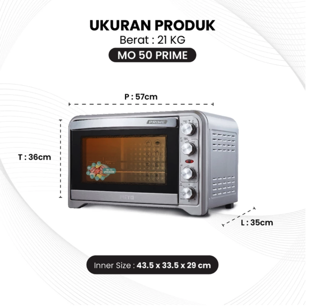 Mahakarya Sukses Indonesia Mito Electric Oven + Air Fryer Prime MO50