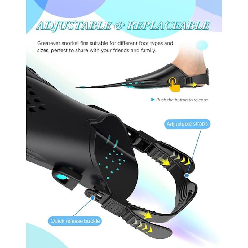 Mounsea Snorkel Fins Adjustable Buckles 3