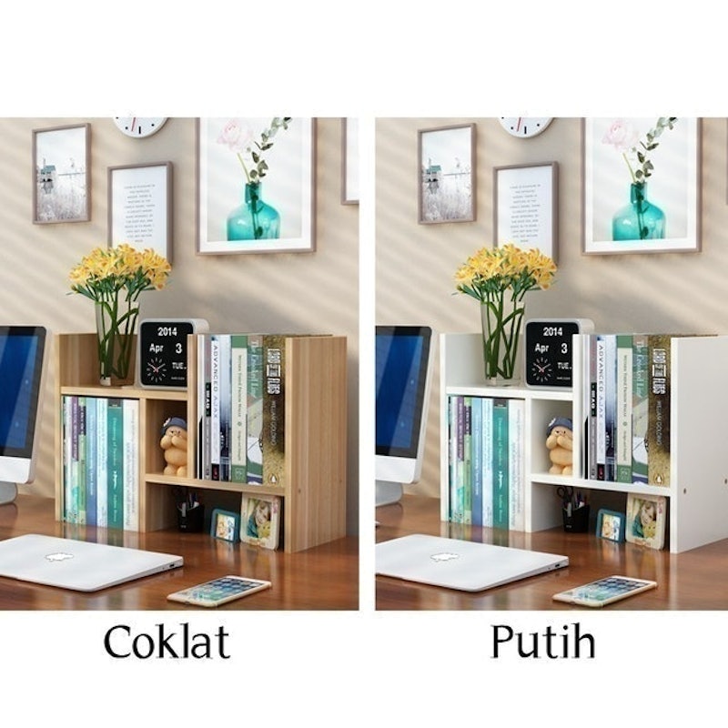 Rak Buku Mini Portable Kayu 5