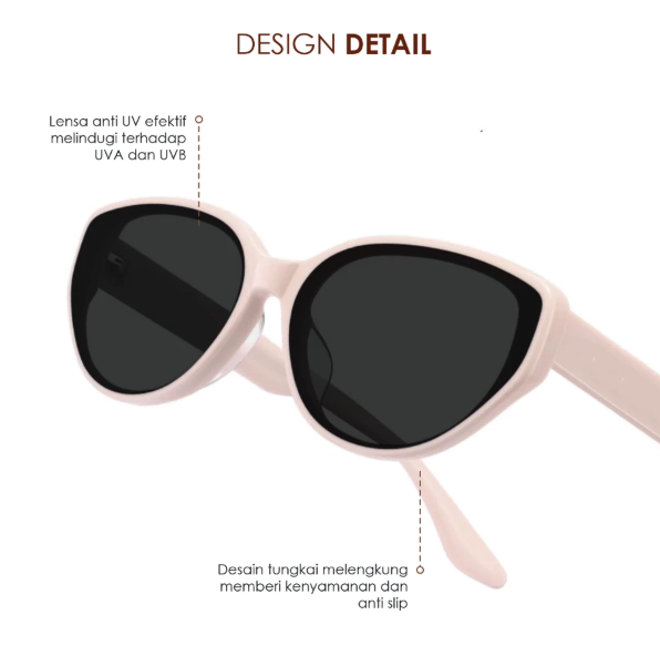  Colore.in Kacamata Hitam Cat Eye Sunglasses 695