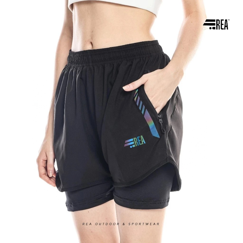 REA ACTIVEWEAR Celana Pendek Olahraga 2in1 Legging 2