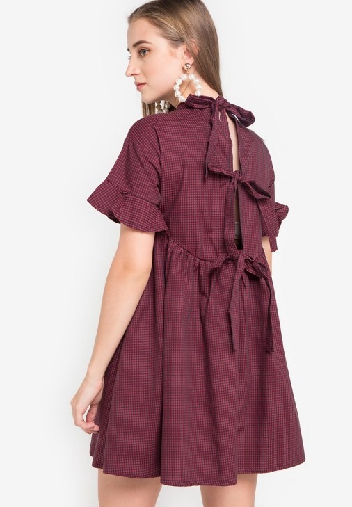 Short Sleeve Woven Dress ED75 