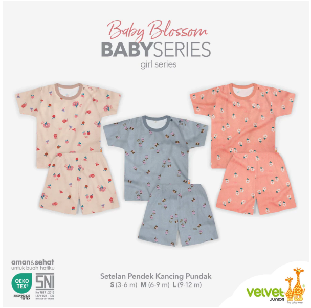 Evergreen Buana Prima Sandang Velvet Junior Baby Flamingo Baby Series Girl Series