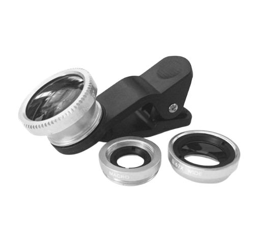 MOTOM 3in1 Lensa Kamera Fisheye Wide Angle