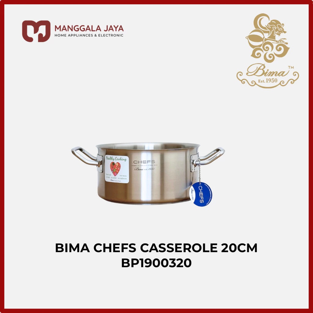Perusahaan Logam Bima Bima™ Chefs S/S Casserole 20 cm  BP1900320