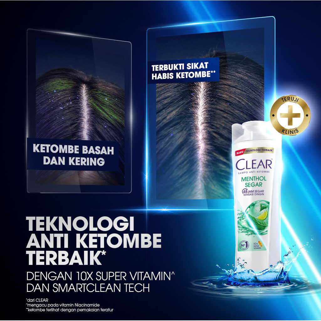 Unilever  Sampo CLEAR Menthol Segar