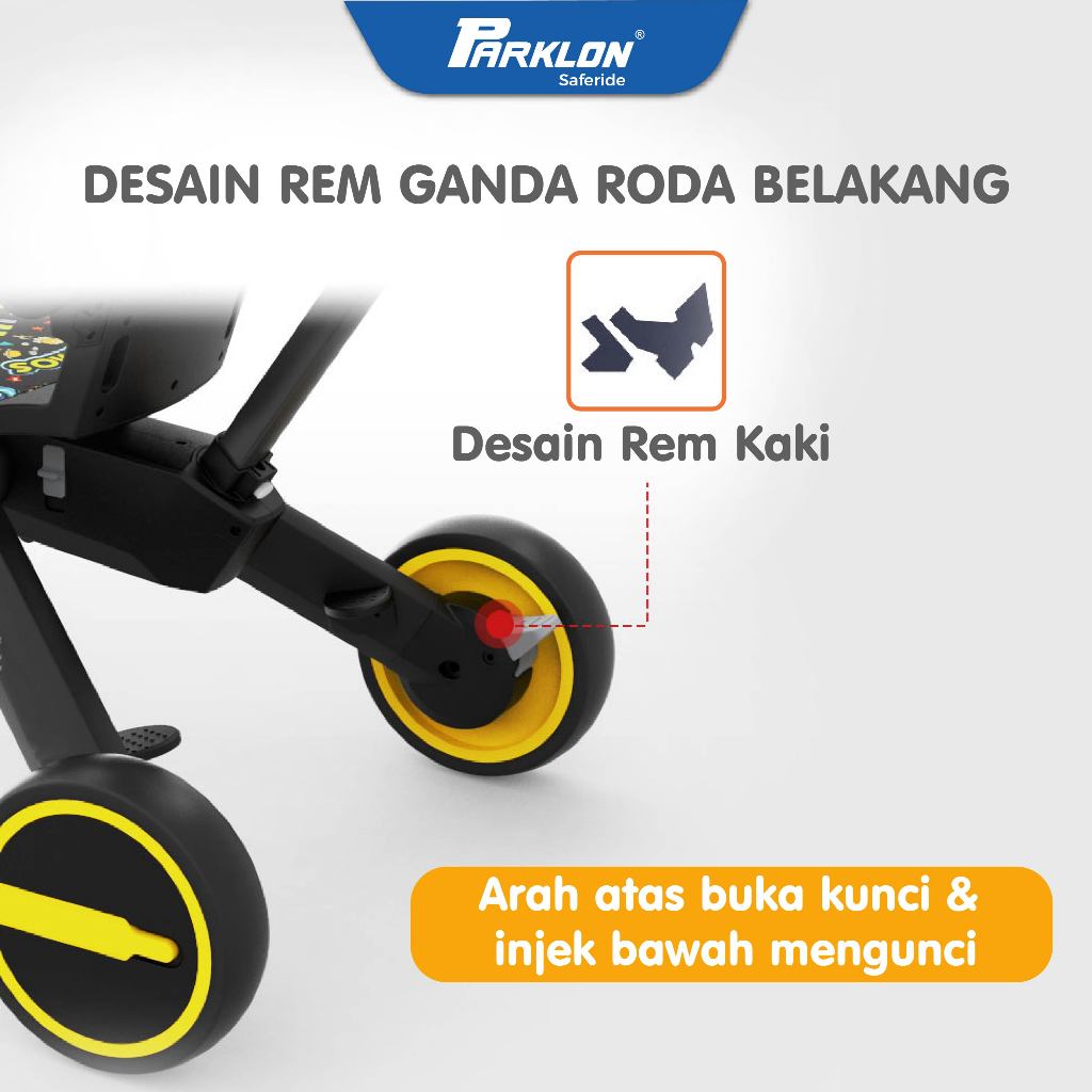 Parklon Saferide 7in1 Smart Folding Tricycle 5