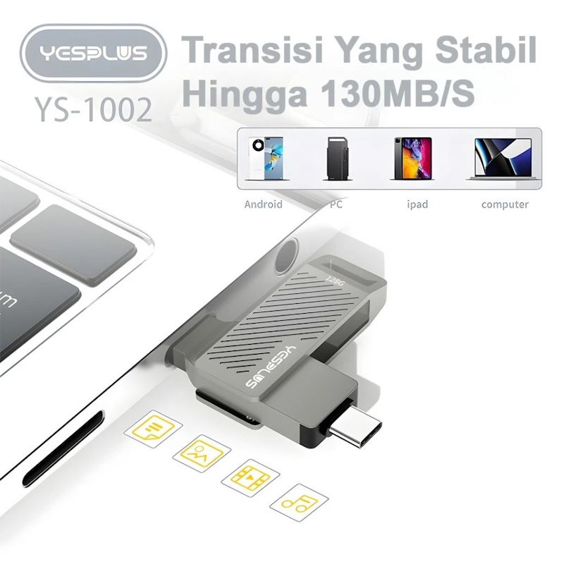 YESPLUS Dual Drive Rotatable 256 GB 4
