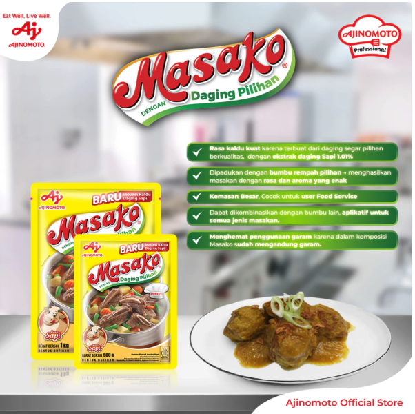 Ajinomoto  Masako® Kaldu Daging Sapi 1 kg