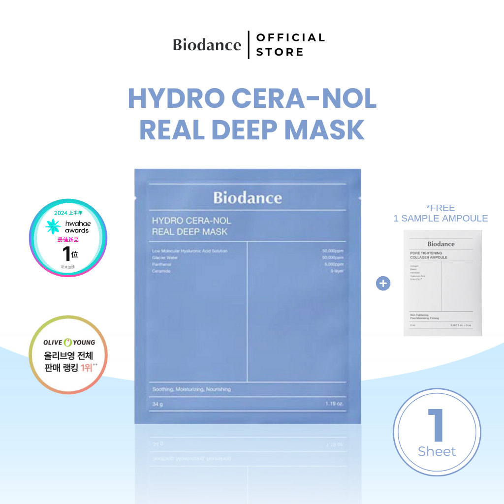 Ancors Biodance Hydro Cera Nol Real Deep Mask