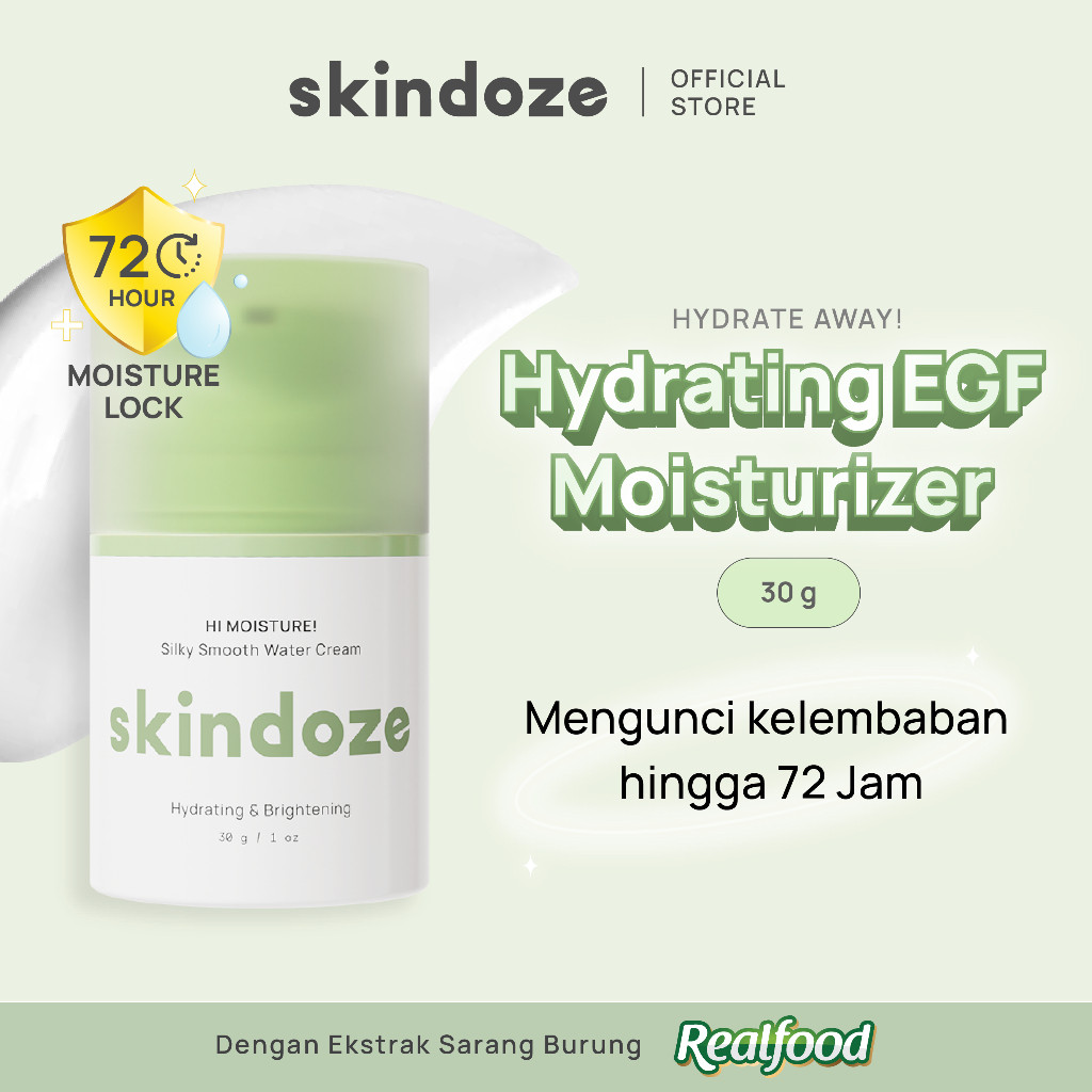Hidup Melawan Waktu Skindoze HI MOISTURE! Silky Smooth Water Cream