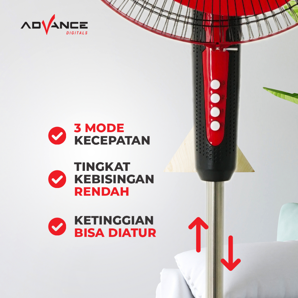 Indopintan Sukses Mandiri Advance 16 inch Stand Fan Votre SF-16A