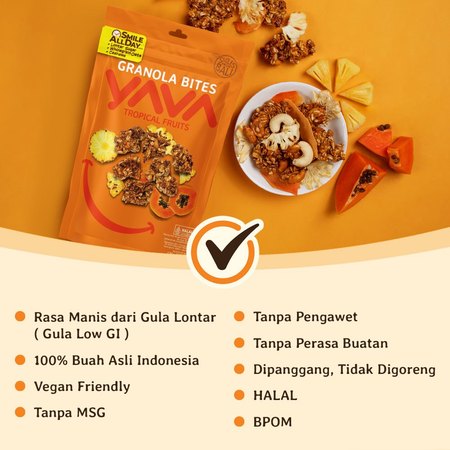 East Indo Fair Trading YAVA Paket Granola Bites 4 Rasa