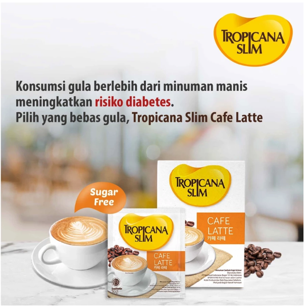 Nutrifood Tropicana Slim Cafe Latte Box (10 sachet x 14 gram)