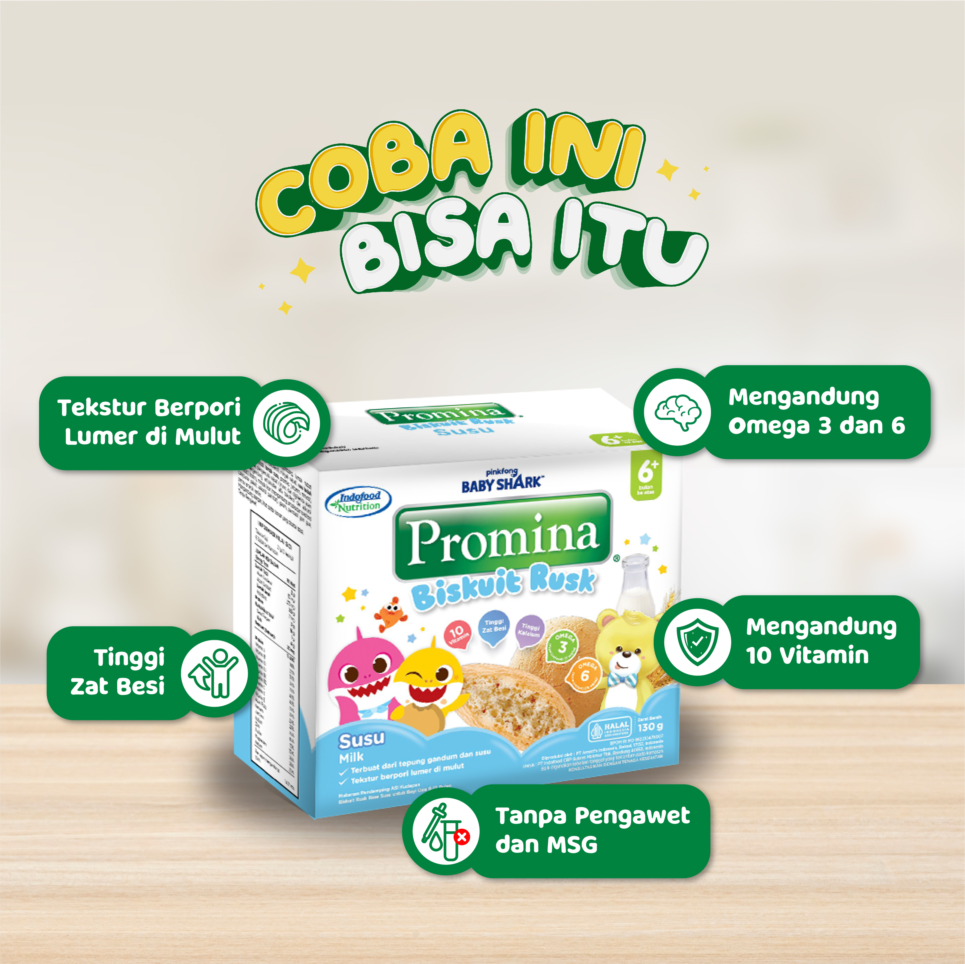 Indofood CBP Sukses Makmur  Promina Biskuit Rusk Susu 