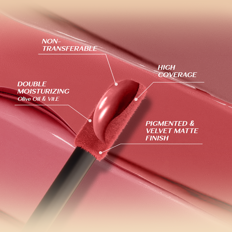 Hanasui Mattedorable Lip Cream Boba 04 Pink Lava