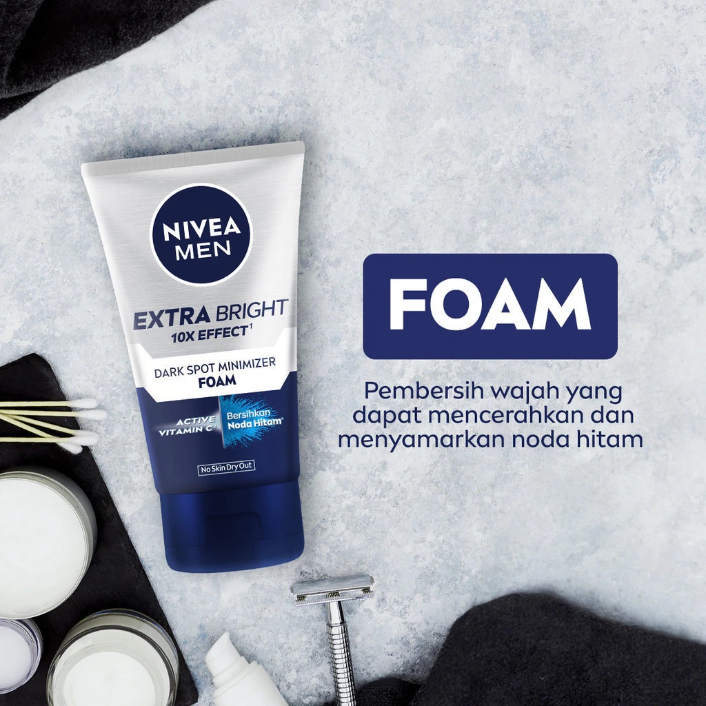 Beiersdorf Indonesia NIVEA MEN Facial Foam Extra Bright Dark Spot Minimizer Foam