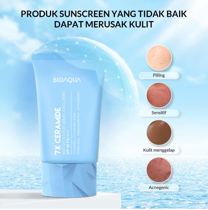 Shanghai Ayara Cosmetics  BIOAQUA 7X Ceramide Skin Moisturize Serum Sunscreen SPF 50 PA++++