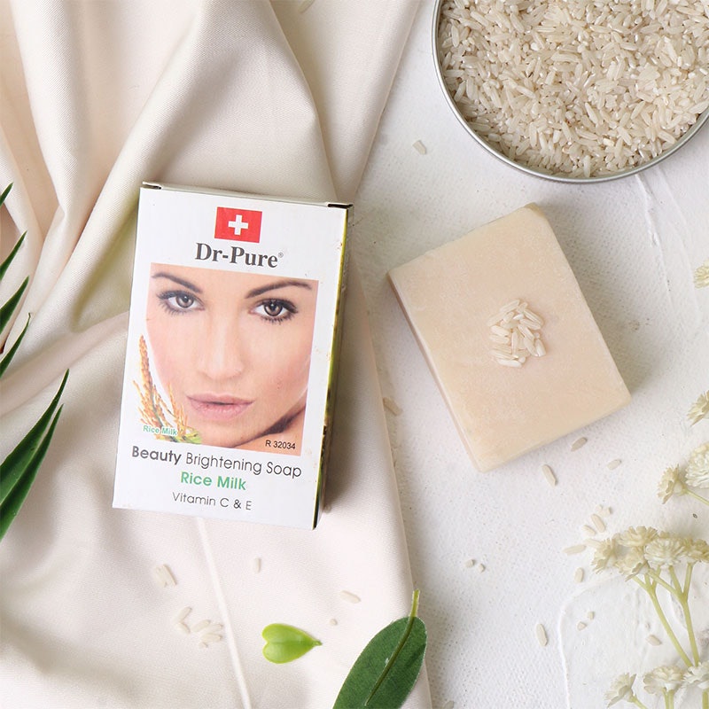 Dr-Pure Beauty Brightening Soap (Rice Milk) 2