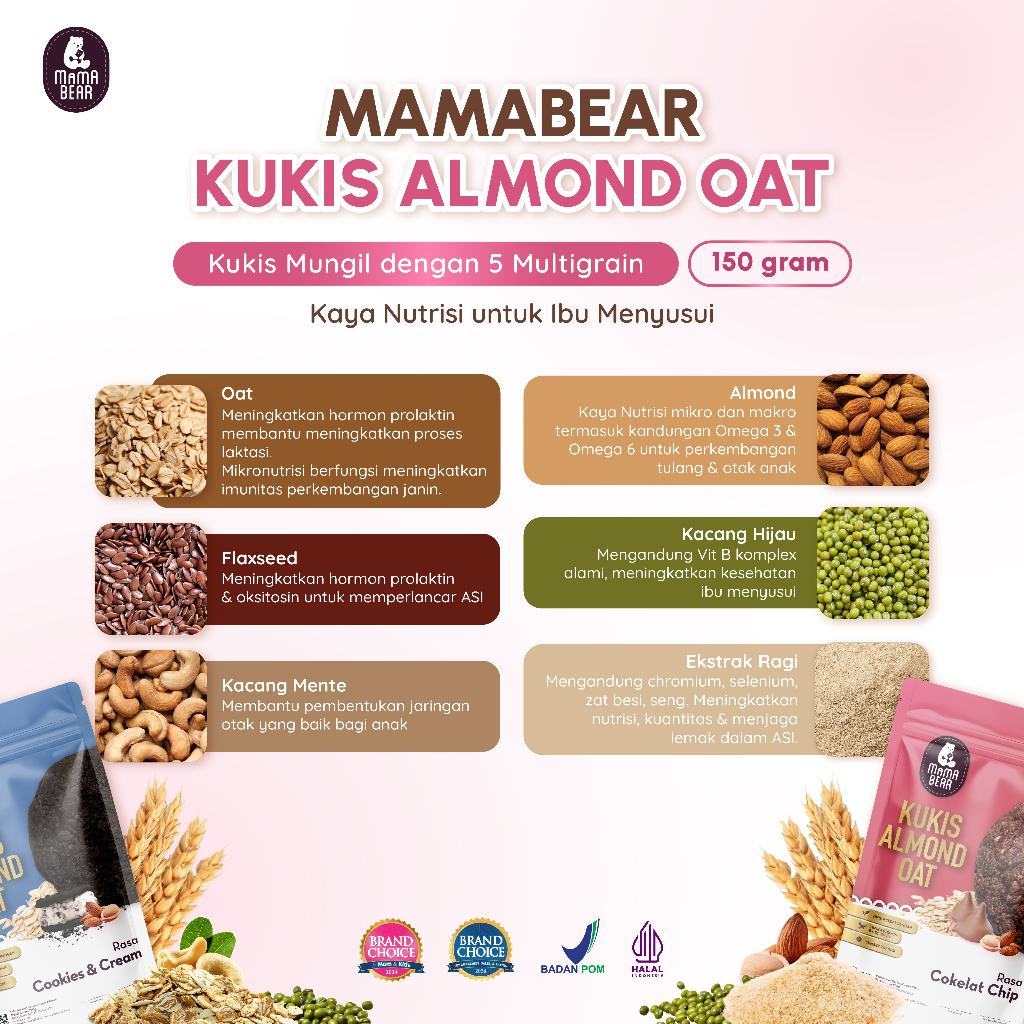 Manna Indo Lakta MamaBear Kukis Almond Oat