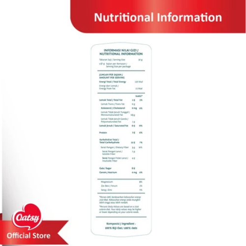 Global Delarya Pratama OATSY Gluten-Free Instant Oatmeal 