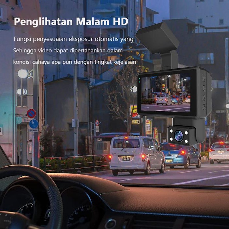 SCUDOS Dashcam Mobil 1440P Dual Lens 2