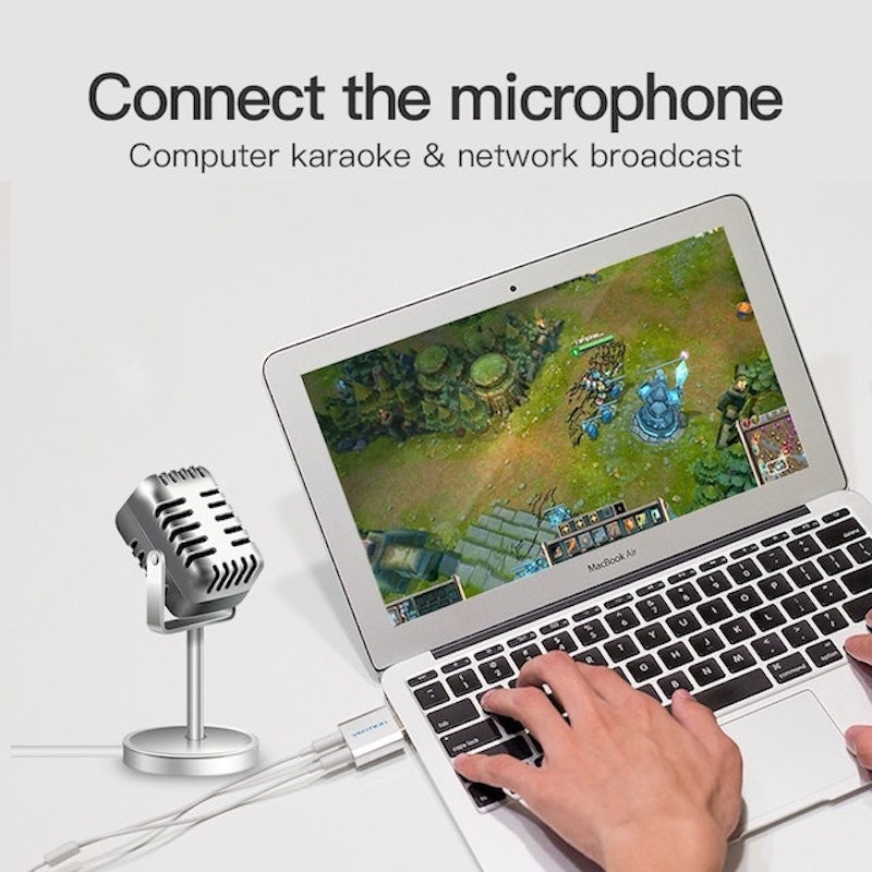 Sound Card Converter USB To 3.5mm Audio Splitter 4