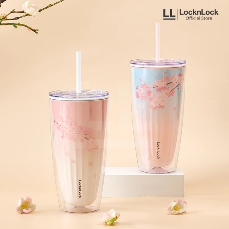LocknLock Exclusive NEW Double Wall Cold Cup Cherry Blossom 2