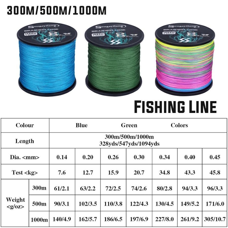 Sougayilang Fishing Line PE 5