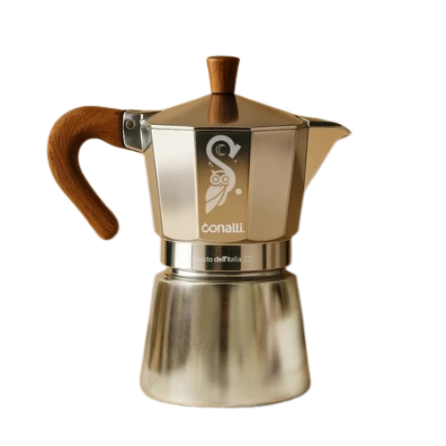 Conalli 3 Cup Mokapot Silver